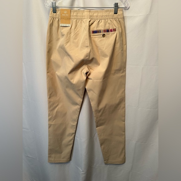 NWT Wowie Men’s Pants Medium Beige Cream Sapien Chino Stretch Drawstring Pull On - Picture 7 of 11